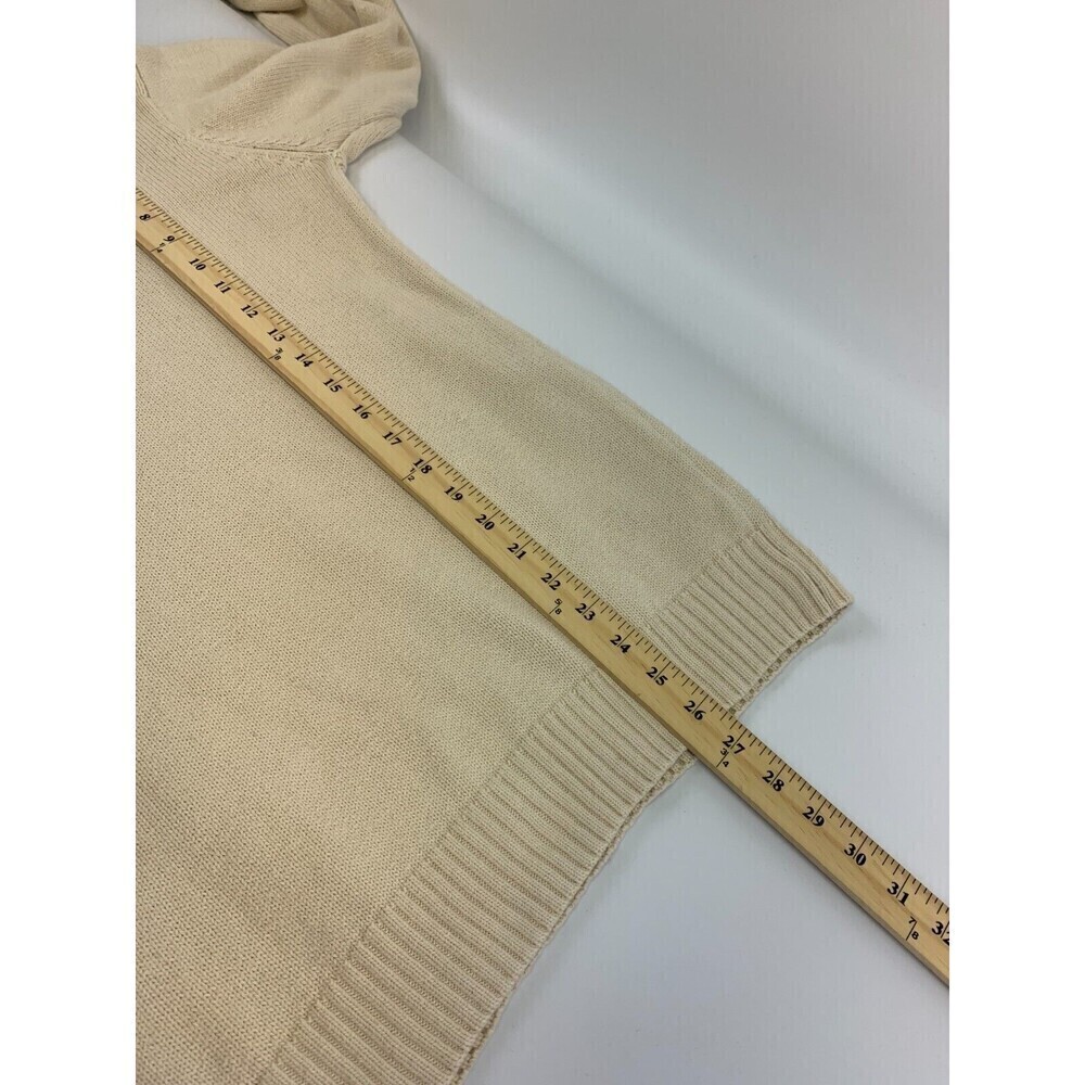 BOGO US Polo Assn Cotton Sweater Quarter Zip Pullover Cream Ivory Knit  Mens XL - Picture 13 of 13
